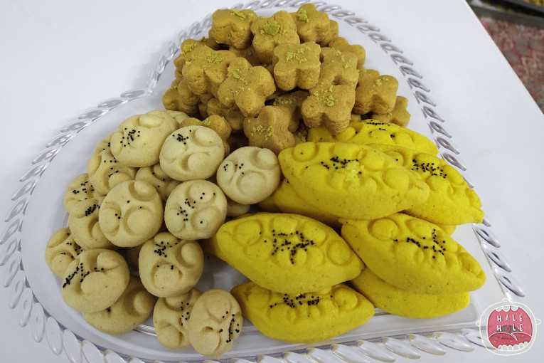 شیرینی سنتی گیلانه (میان پُر، نخودچی) عید نوروز 